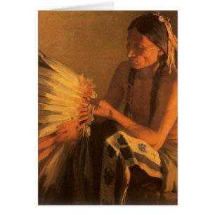 Old War Bonnet by Joseph Henry Sharp