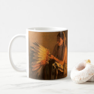 Old War Bonnet by Joseph Henry Sharp Coffee Mug
