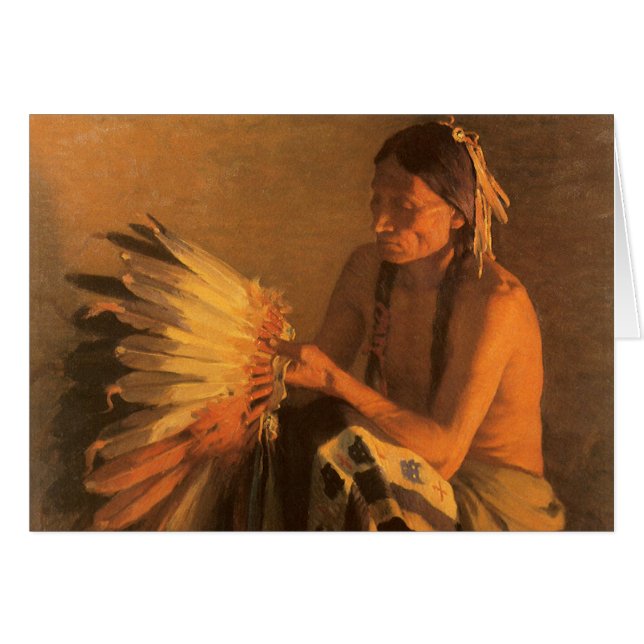 Old War Bonnet par Joseph Henry Sharp (Devant horizontal)