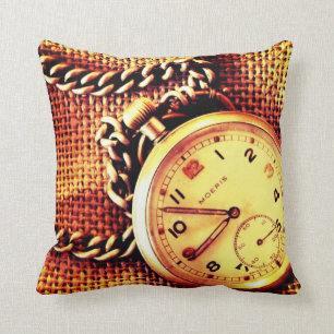 Old Watch Throw Pillow