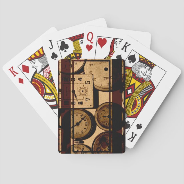 Old Watch Triptych Playing Cards (Back)