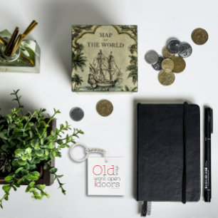 Old ways wont open new ways quote red black  keychain