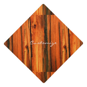 Old weathered barn boards Thunder_Cove Graduation Cap Topper