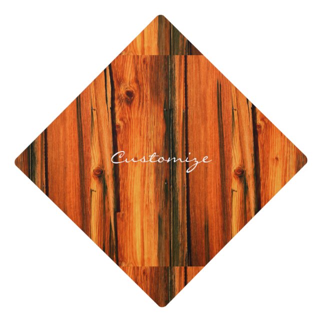 Old weathered barn boards Thunder_Cove Graduation Cap Topper (Front)