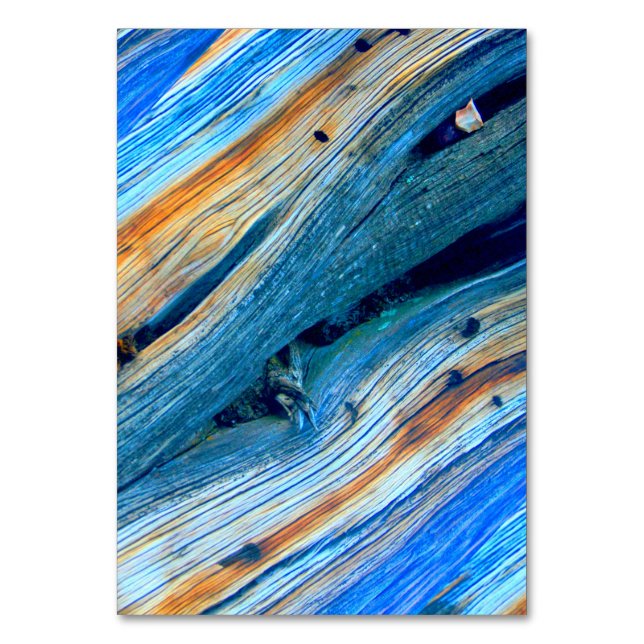 old weathered blue board table number (Front)