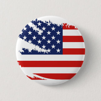 OLD WEATHERED GRUNGE STARS AND STRIPES USA FLAG    2 INCH ROUND BUTTON