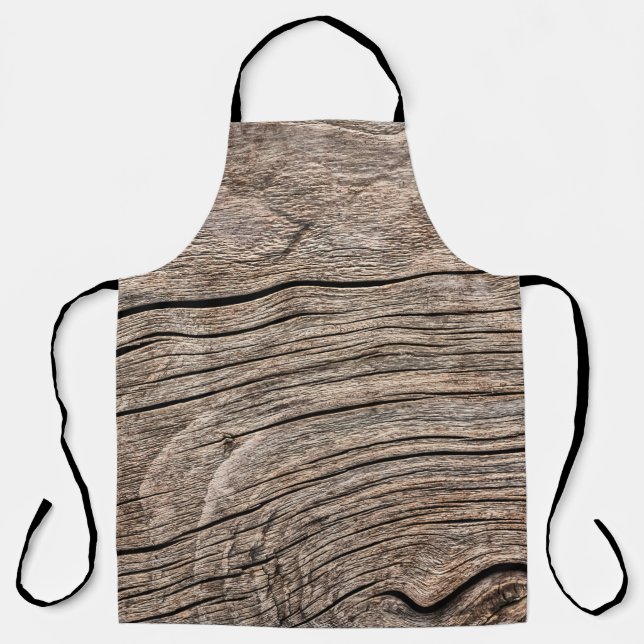 Old Weathered Rotten Cracked Knotted Coarse Wood G Apron (Front)