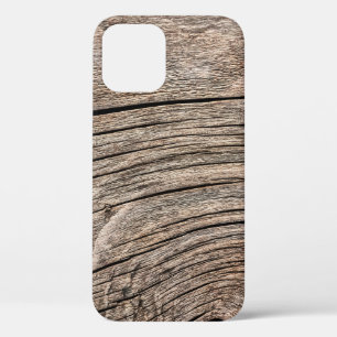 Old Weathered Rotten Cracked Knotted Coarse Wood G iPhone 12 Case