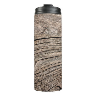 Old Weathered Rotten Cracked Knotted Coarse Wood G Thermal Tumbler