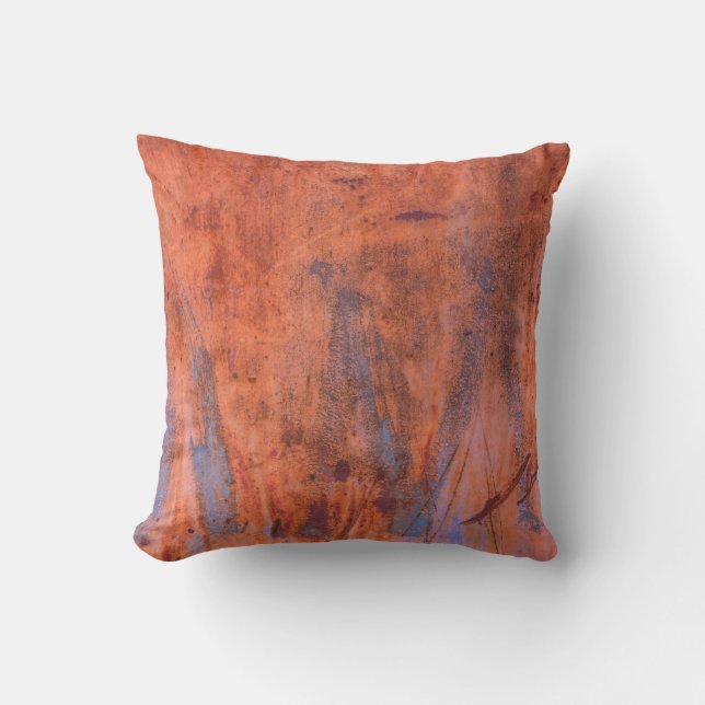 Old weathered rusty textureabstract, aged, aging,  throw pillow (Front)