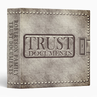 Old Weathered Vintage Look Trust Documents 3 Ring Binder