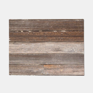 Old Weathered Wooden Exterior Wall of a Farmhouse Doormat