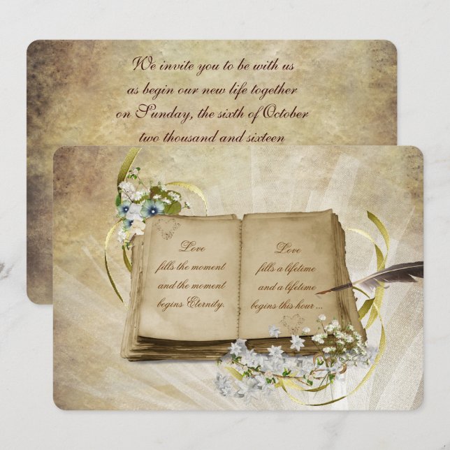 Old Wedding Album Invitation (Front/Back)