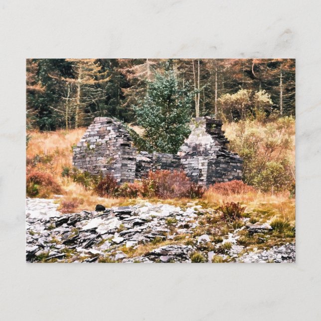 OLD WELSH COTTAGE POSTCARD (Front)