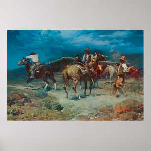 Old West 1922 Pony Express Art Print Poster