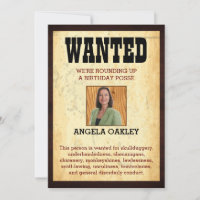 Old West 60th Birthday 🤠 Wanted Poster 