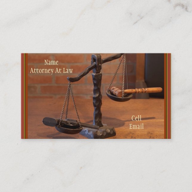 Old West Attorney Business Card (Matching Mug Too) (Front)