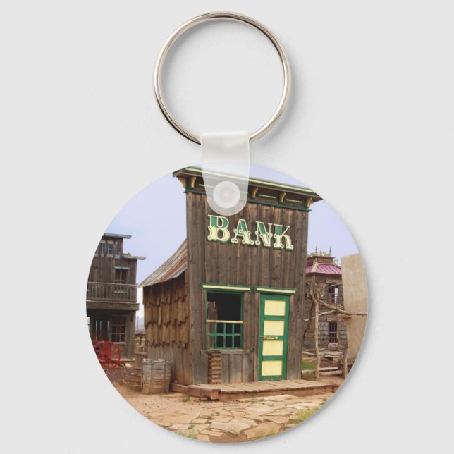 Old West Bank colour keychain (Front)