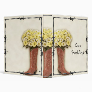 Old West Boot Bouquet 1 Wedding Album Binder