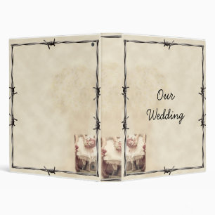 Old West Boots and Bouquets Wedding Album Binder