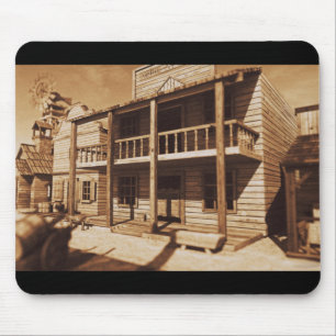 Old West Bordertown Mousepad
