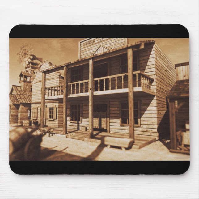 Old West "Bordertown" Mousepad (Front)