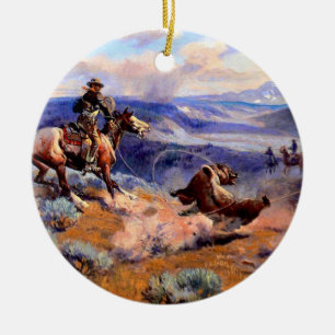 Old West Ceramic Ornament