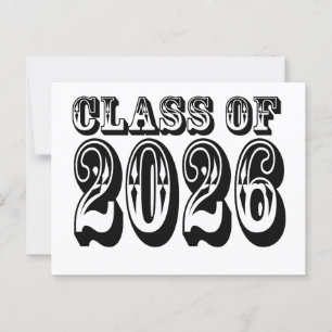 Old West Class of 2026 Graduation Postcard
