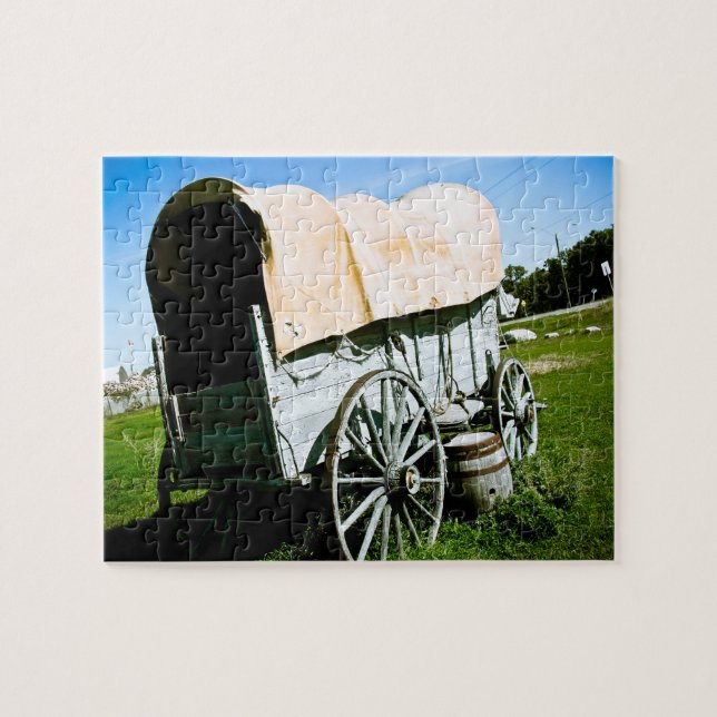 Old West Covered Wagon 02 Puzzle (Horizontal)