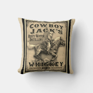 Old West Cowboy Coussin Whiskey