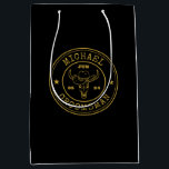 Old West Cowboy Rustic Logo Personalized Groomsmen Medium Gift Bag<br><div class="desc">Personalized gifts for groomsmen with western cowboy theme. Decorated with cowboy hat with vintage western font. Text and colour are editable using the Design Tool to fit your occasion. Get this customize gift for wedding,  bachelor party,  engagement party or any other special occasions.</div>