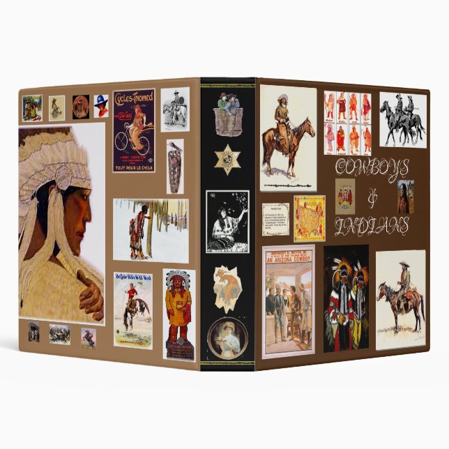 "Old West COWBOYS & INDIANS"Binder Binder (Background)