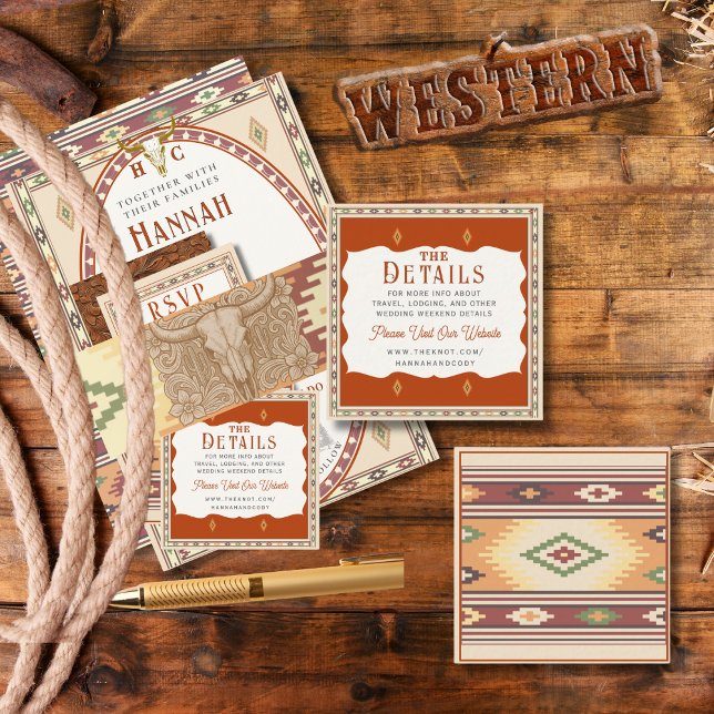 Old West Frontier Wedding Details Card (Creator Uploaded)