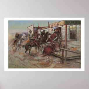 Old West In Without Knocke Art Imprimer Poster
