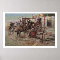 Old West In Without Knocke Art Imprimer Poster