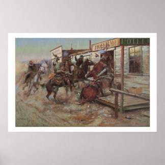 Old West In Without Knocking Art Print Poster