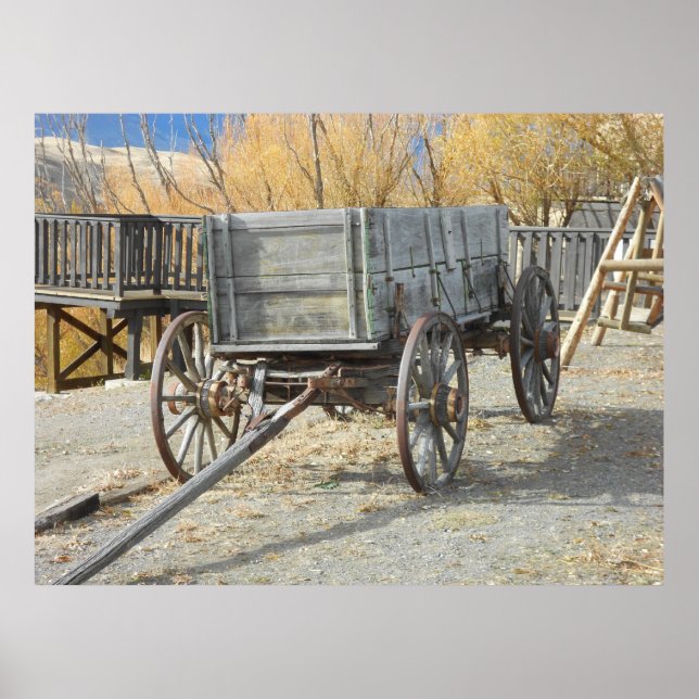 Old West Pioneer Wagon Poster (Front)