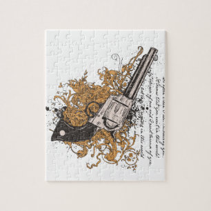 Old West Revolver Jigsaw Puzzle