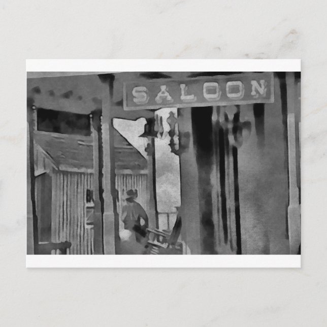 Old West Saloon Postcard (Front)