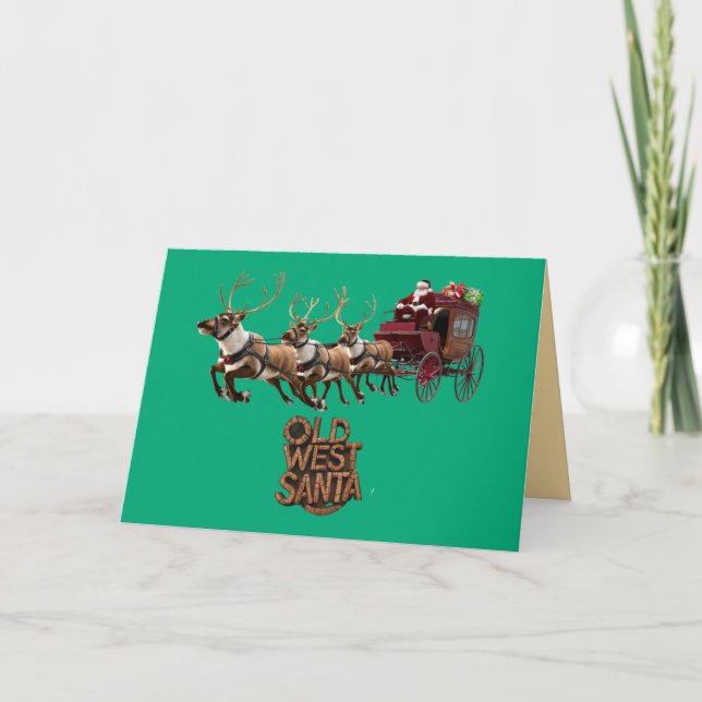 Old West Santa Card (Front)