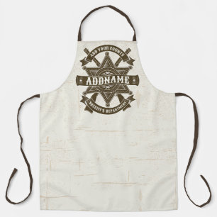 Old West Sheriff Deputy Rifles Badge Personalized Apron