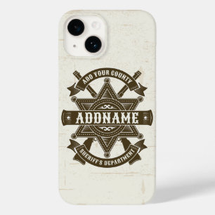 Old West Sheriff Deputy Rifles Badge Personalized Case-Mate iPhone 14 Case