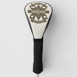 Old West Sheriff Deputy Rifles Badge Personalized Golf Head Cover
