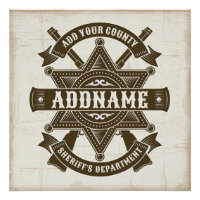 Old West Sheriff Deputy Rifles Badge Personalized