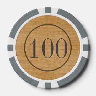 Old West Wood-look Poker Chips
