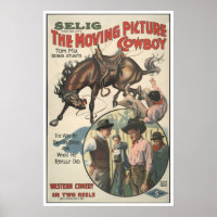 Old Western Cowboy Movie Poster - Tom Mix 1914
