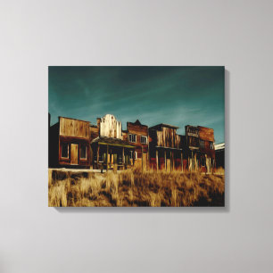 Old Western Ghost Town. Canvas Print