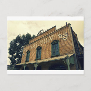 Old Western Saloon Bar Ancienne carte de bâtiment