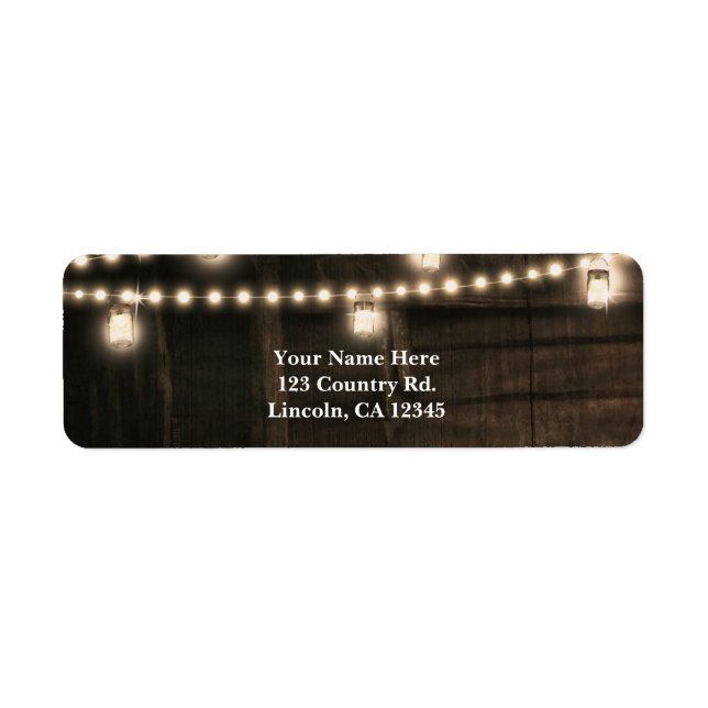Old Western Saloon & Lights Rustic Wedding (Front)
