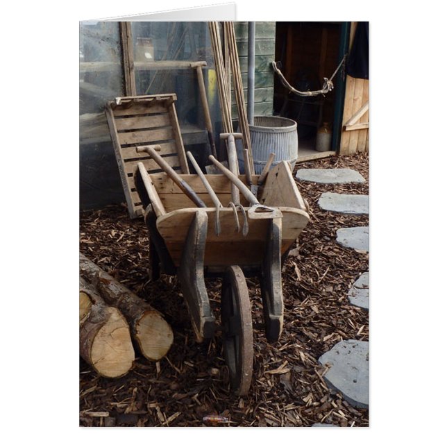 Old wheelbarrow  1940 card (Front)